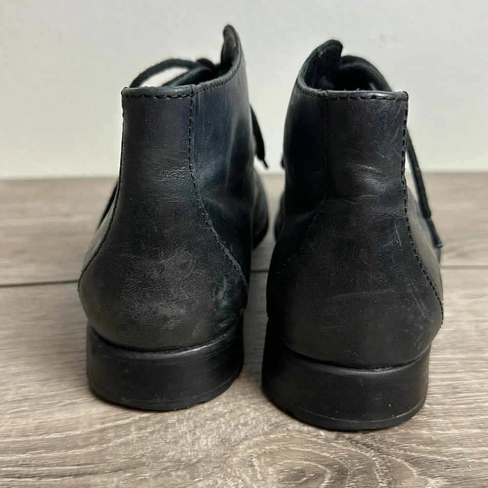 Born Black Leather Lace Up Shoes - Picture 3 of 6